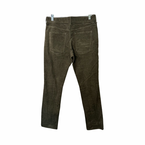 United By Blue organic cotton olive green corduroy straight leg pants size 30 - Picture 2 of 6